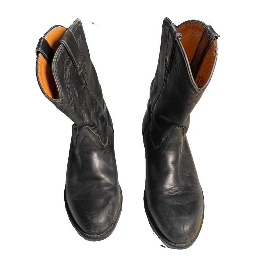Ariat Women's Heritage Roper Black Leather Western Cowboy Boots Size 7.5 M EUC